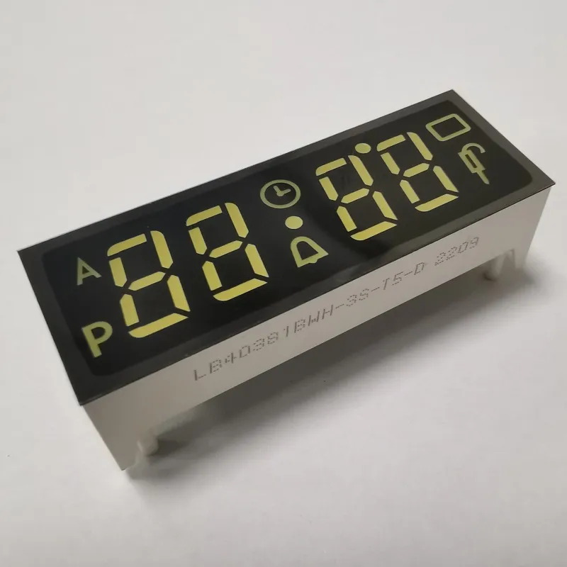 Ultra Putih 7 Segmen Display LED Katode Umum 4 Digit untuk Timer Oven Terbentuk 2