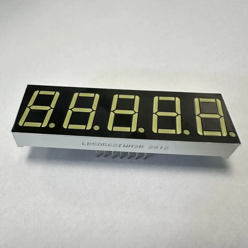 Ultra Putih 0,56 inci 5 digit 7 Segmen LED Tampilan Anode Umum untuk Pengendalian Proses 2