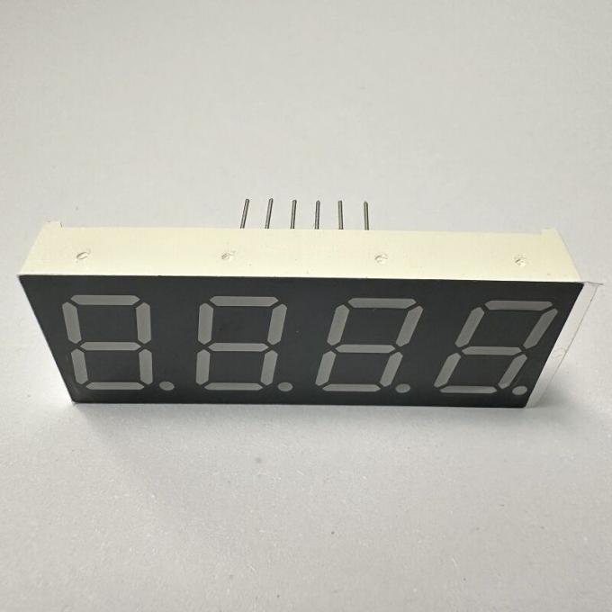 Tampilan LED 7-Segmen 4-Digit 0,56-Inci (14,2mm) – Hijau Murni, Anoda Umum untuk Panel Instrumen & Peralatan Rumah Tangga 4