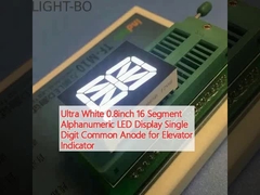 Ultra Putih 0,8 inci 16 Segmen Alfanumeric LED Display Single Digit Common Anode untuk Indikator Lift