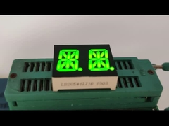 Pure Green Black Face Alfanumeric LED Display 2 digit 13,8mm 14 Segmen