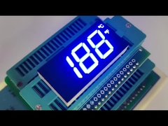 Tampilan LED 7 Segmen 3 Digit Kustom Biru untuk Kontrol Freezer