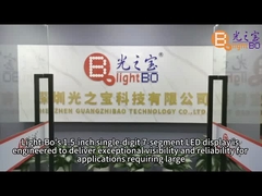 Tampilan LED 7 Segmen 38mm Digit Tunggal Putih Ultra Anoda Umum untuk Indikator Jam Digital