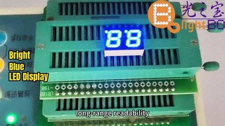 Tampilan LED 7 Segmen Biru Ultra Terang 2 Digit untuk Panel Kontrol
