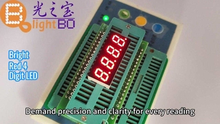 Tampilan LED 7 Segmen Merah Ultra Terang 4 Digit untuk Panel Instrumen