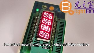Tampilan LED Alfanumerik 14-Digit 14-Digit, Merah Ultra Terang, untuk Aplikasi Taksimeter / Pengukuran