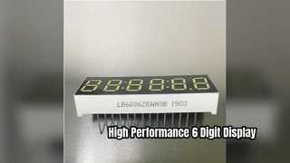 Tampilan LED Kuning 6 Digit 7 Segmen untuk Elektronik
