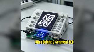 Tampilan LED 16 Segmen 2,3 Inci LED Biru Ultra Terang Digit Tunggal dengan Umur Panjang dan Sudut Pandang Bagus untuk Panel Indikasi Digital